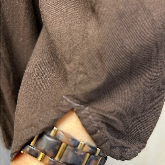 ARIAT/ RARE/ Vintage/ Brown Long Sleeve/ top with cut out design in back, LG - Picture 3 of 9